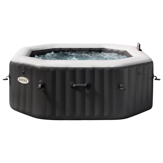 Intex PureSpa Jet Bubble Deluxe 6-Person Inflatable Hot Tub Onyx Black