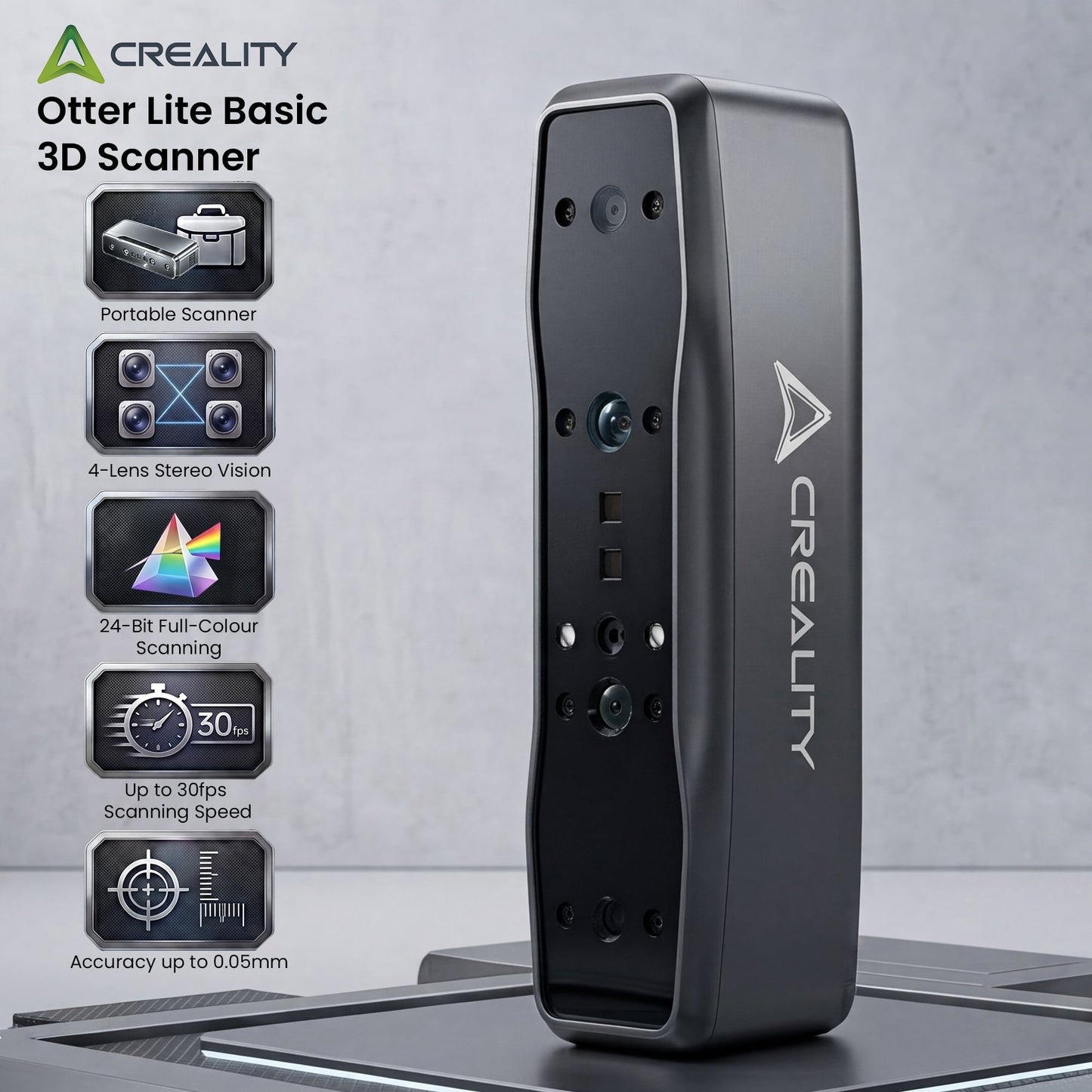 Creality Otter Lite Basic 3D Scanner with 24 Bit Full Colour Scanning