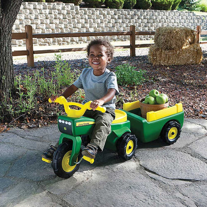 Kahuna John Deere Ride-on Trike Wagon Set Tricycle Bike Pedal Tractor - 46088