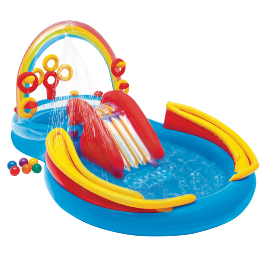 Intex Inflatable Rainbow Ring Play Centre w/ Slide