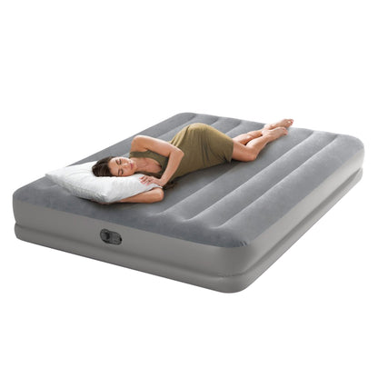 Intex Queen Dura-Beam Prestige Gray Airbed with Fastfill USB Pump