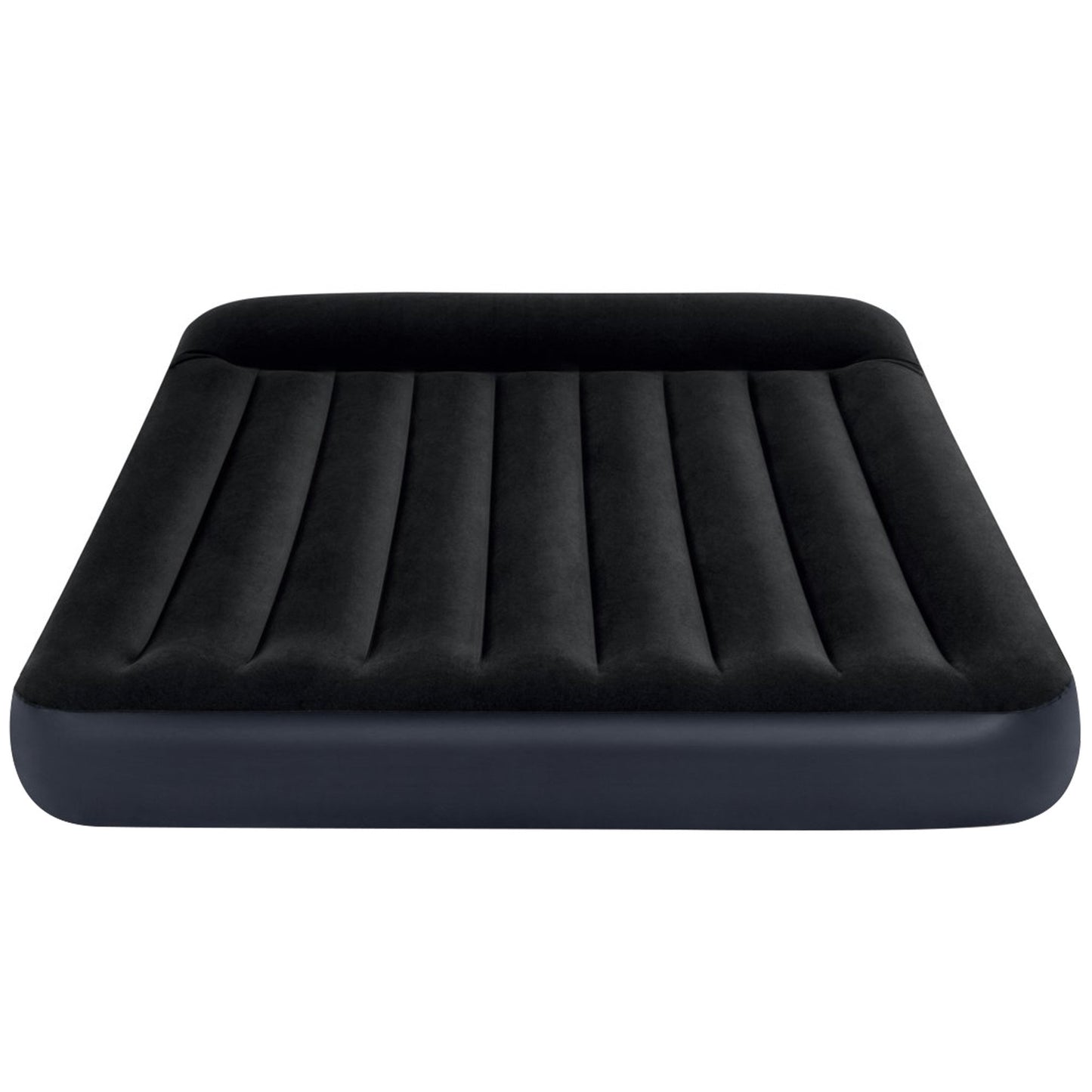 Intex Dura-Beam Classic Inflatable Queen Airbed Mattress with Pillow Rest Black