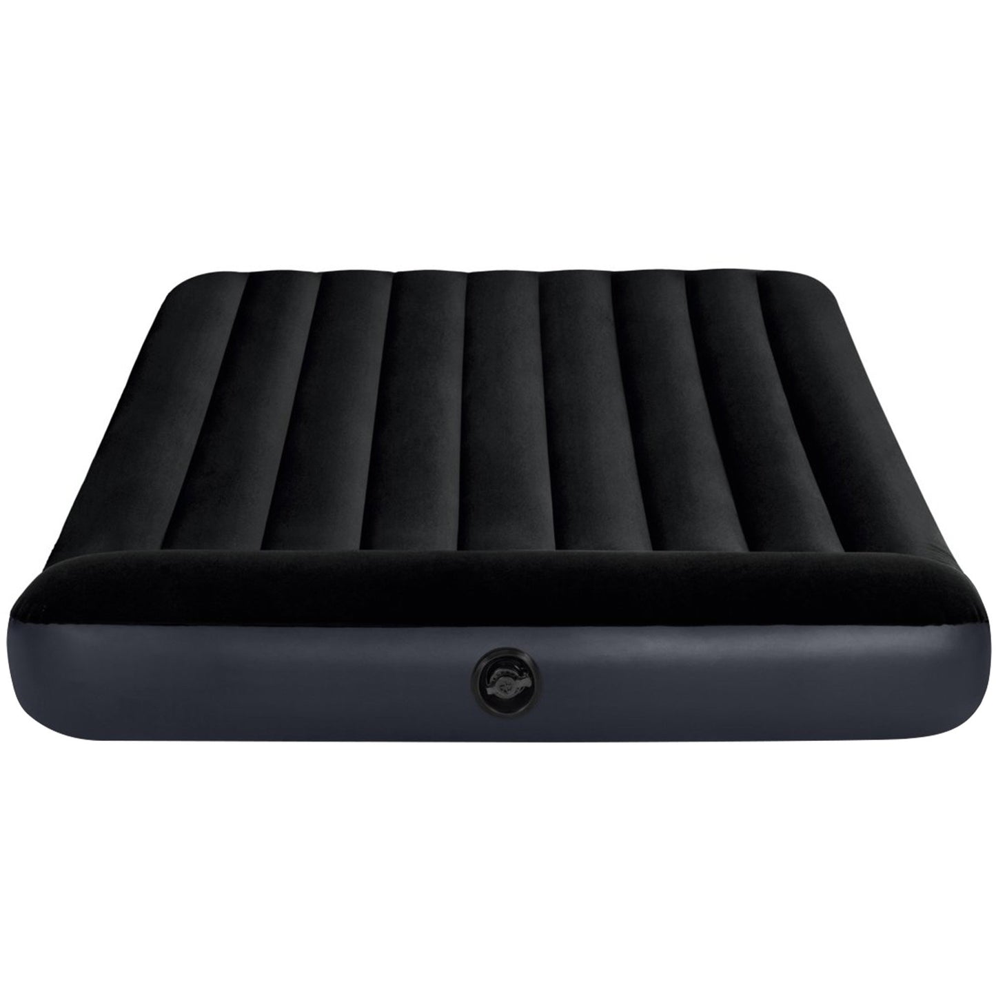 Intex Dura-Beam Classic Inflatable Queen Airbed Mattress with Pillow Rest Black