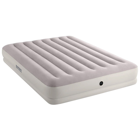 Intex Cream Dura-Beam Prestige Mid-Rise Airbed with USB Pump - Queen