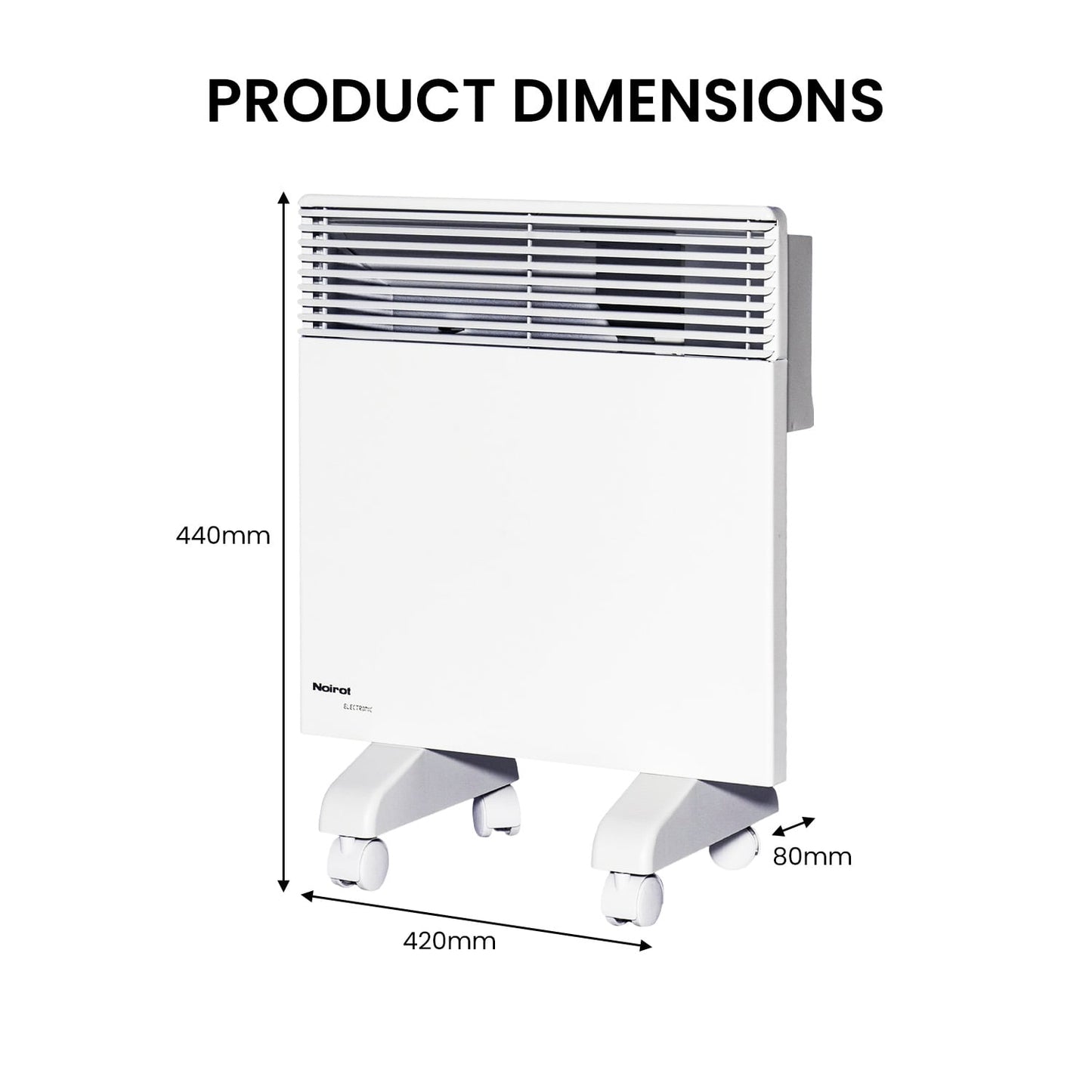 Noirot 1000W 7358-3TPRO Spot Plus Electric Panel Heater - Refurbished