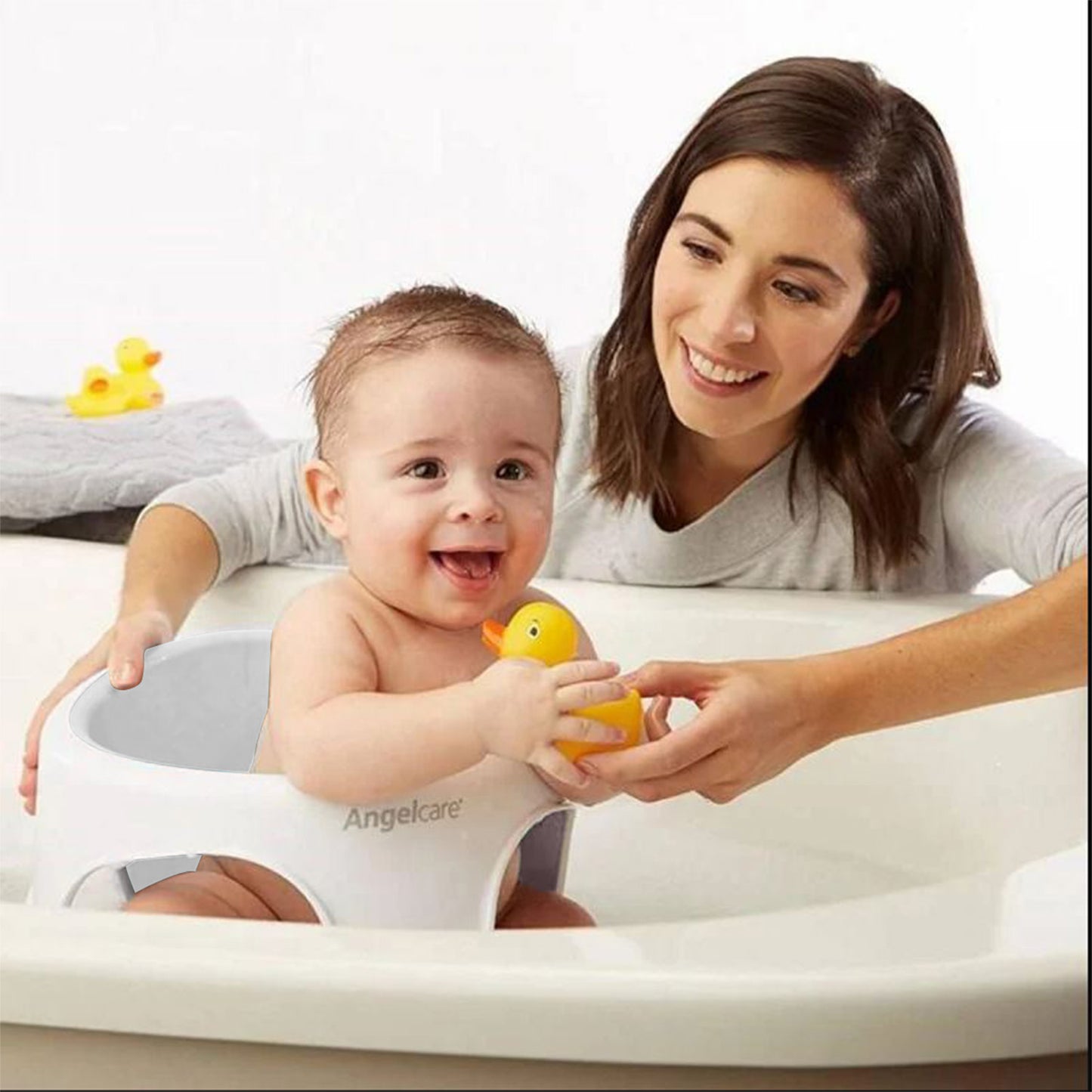 Angelcare AC588 Baby Bath Soft Touch Ring Seat - Grey