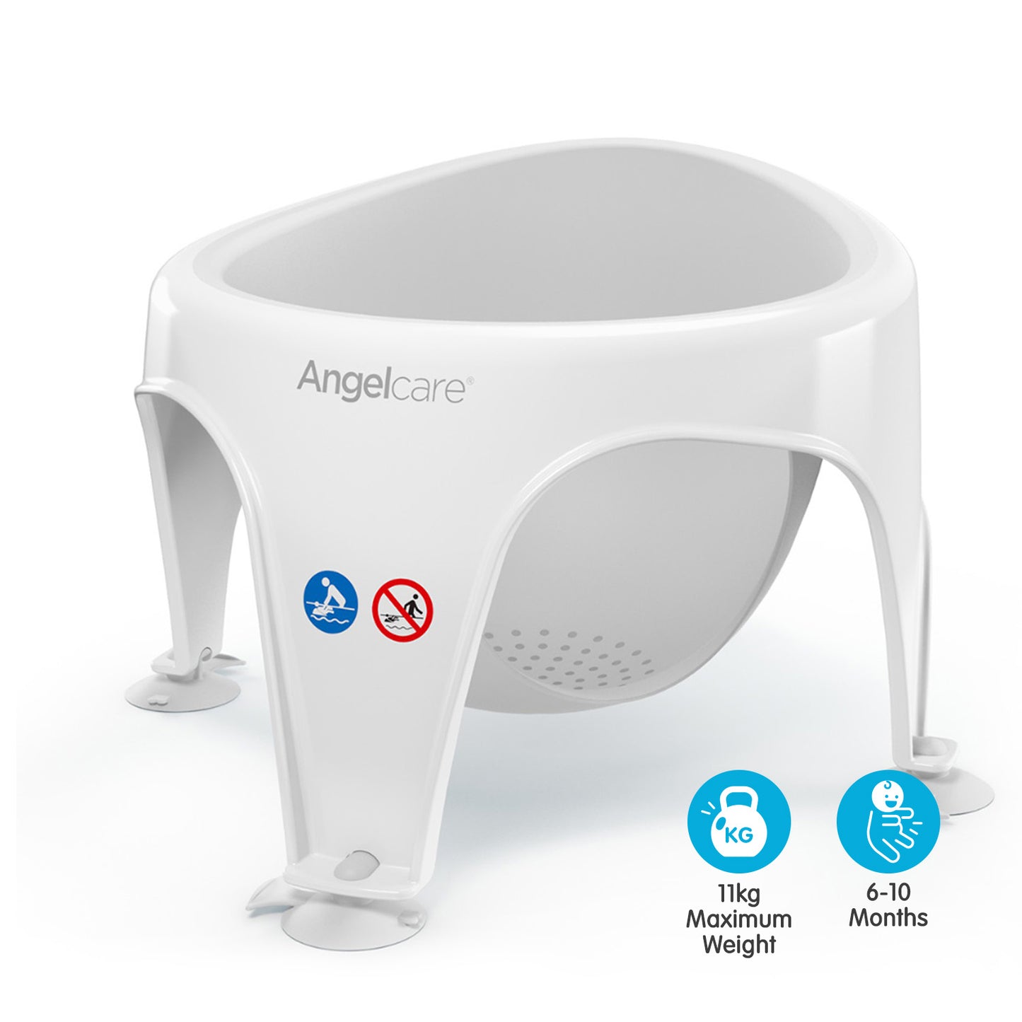 Angelcare AC588 Baby Bath Soft Touch Ring Seat - Grey