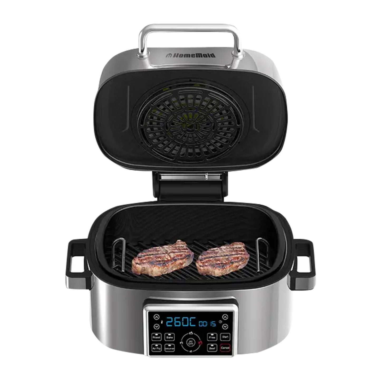 Homemaid Digital 6L Air Fryer and Grill Stainless Steel Housing LED Display