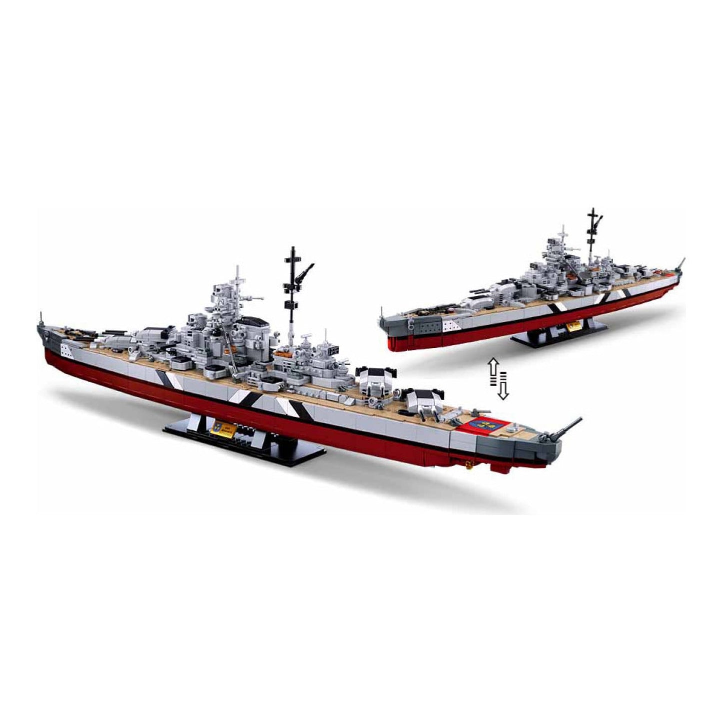Sluban B1102 Model Kit WWII Bismarck Battleship Large Scale Warship Navy Vessel Boat Military Blocks DIY Construction