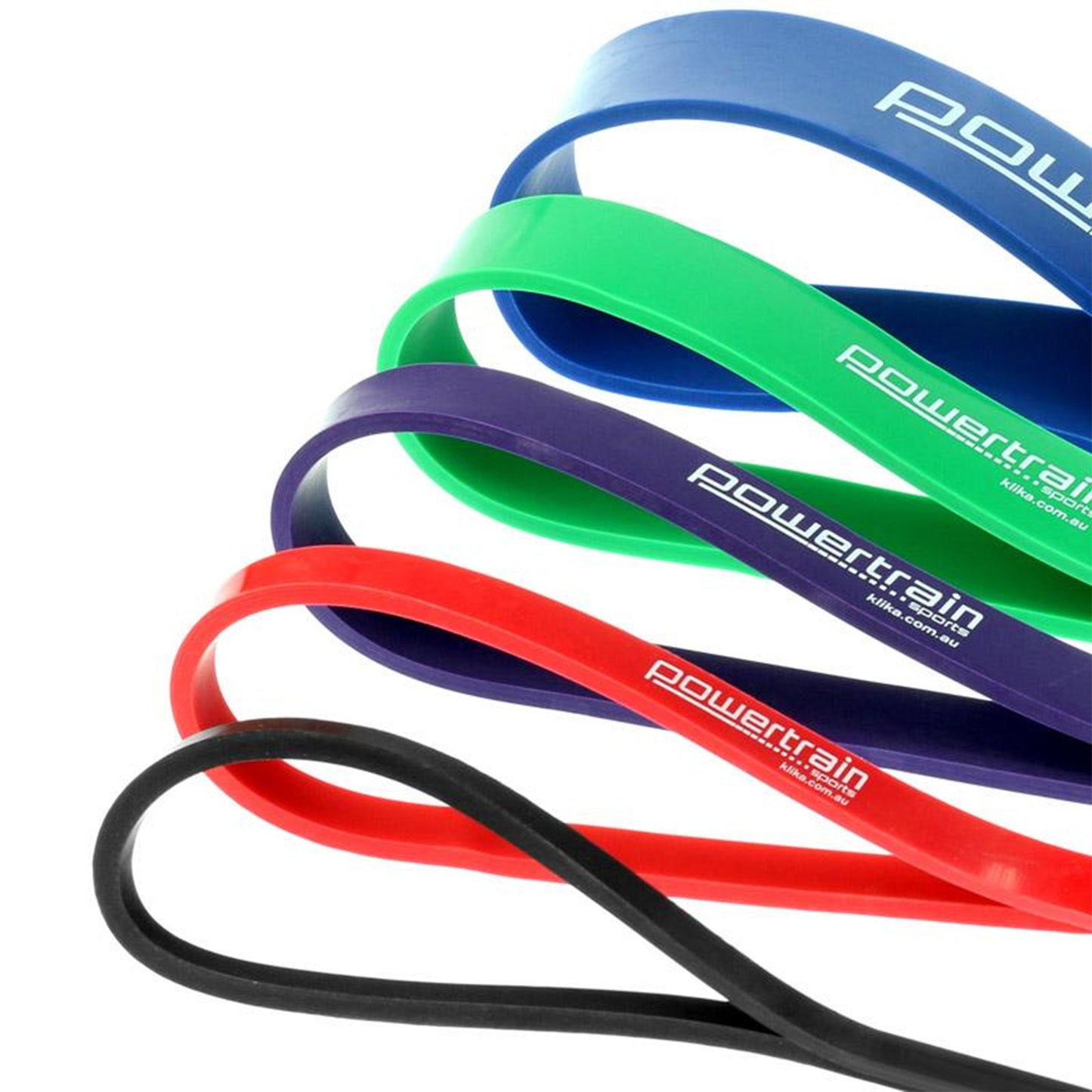 Powertrain Home Gym Workout Resistance Exercise Band - 5 Pieces