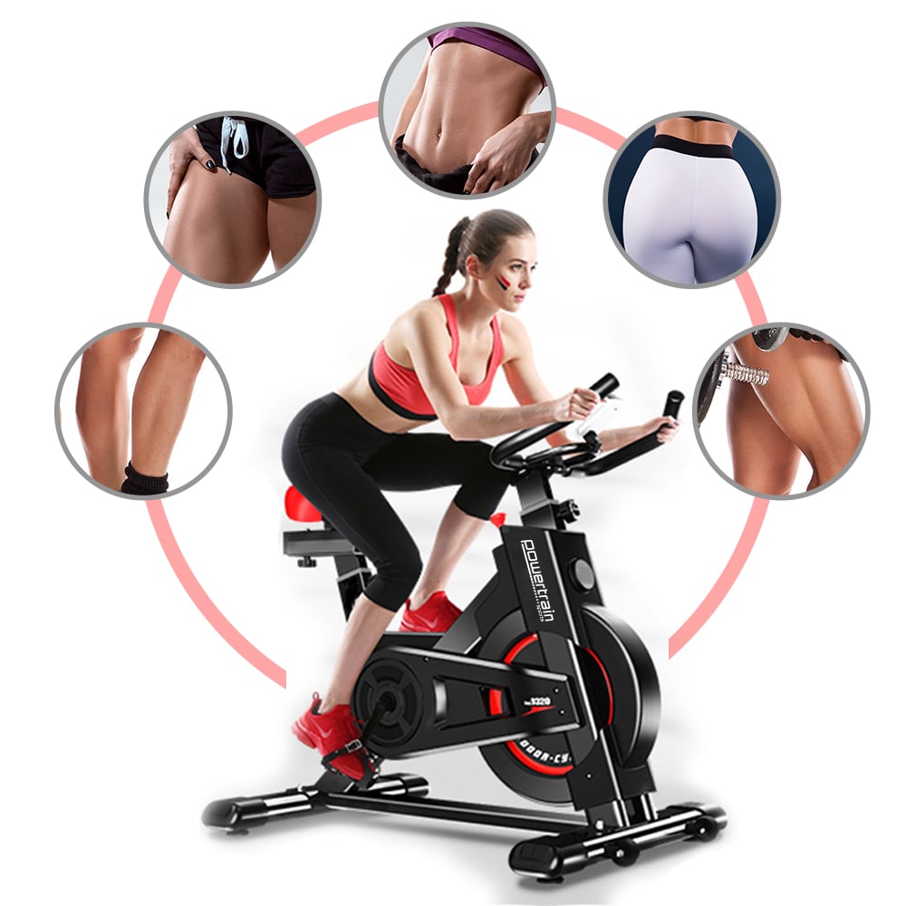 Powertrain IS-500 Heavy-Duty Exercise Spin Bike Electroplated - Black