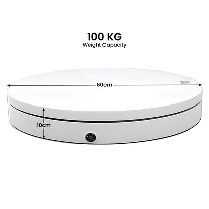 Christabelle 60cmD 100kg Commercial-Grade Electric Display Turntable Christmas Tree - White