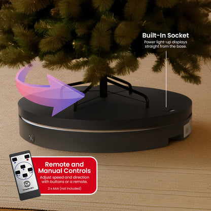 Christabelle 80cm 200kg Commercial Electric Display Turntable with Power Outlet - Black