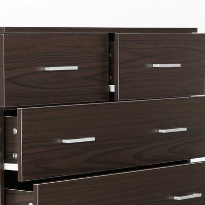 Tallboy Dresser 6 Chest of Drawers Cabinet 85 x 39.5 x 105 - Brown