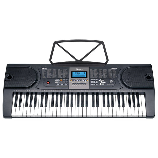 Karrera 61-Keys Electronic Keyboard Piano with Stand - Black