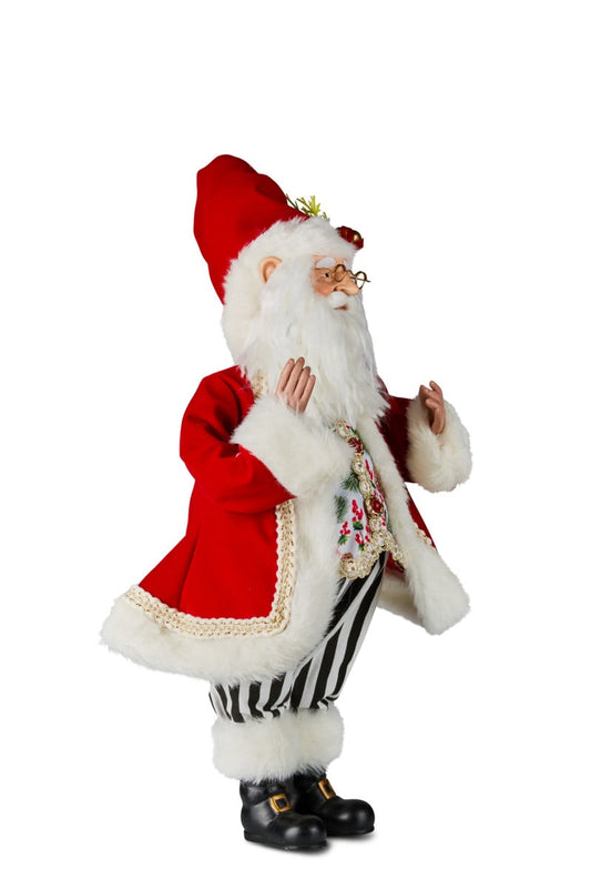 Christabelle Christabelle Holly Santa Claus Christmas Decoration 42cm
