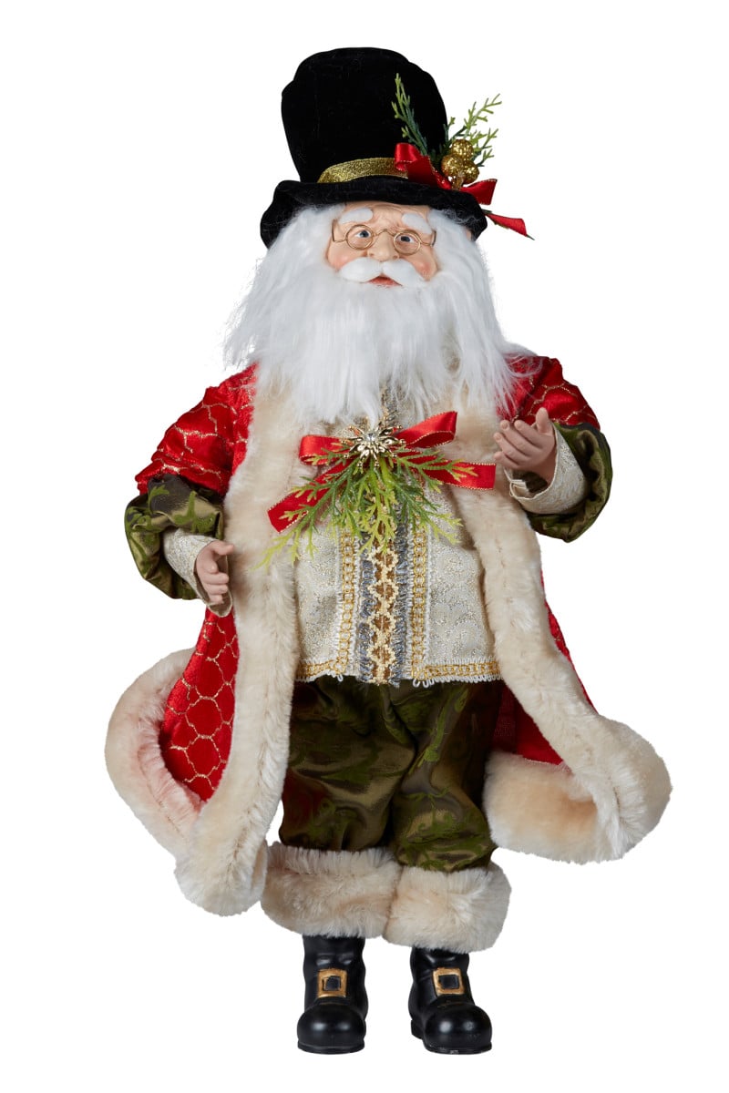 Christabelle Top Hat Santa Claus Christmas Decoration 46cm