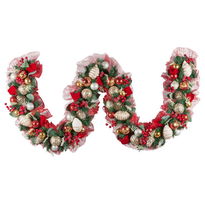 Christabelle 274cm Festive Floral Christmas Garland