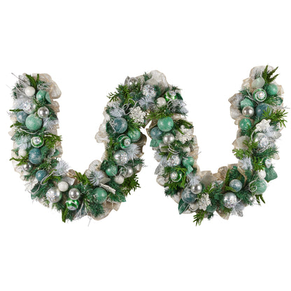 Christabelle Mint Luxe Christmas Garland - 274cm