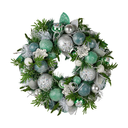 Christabelle Mint Luxe Christmas Wreath - 56cm