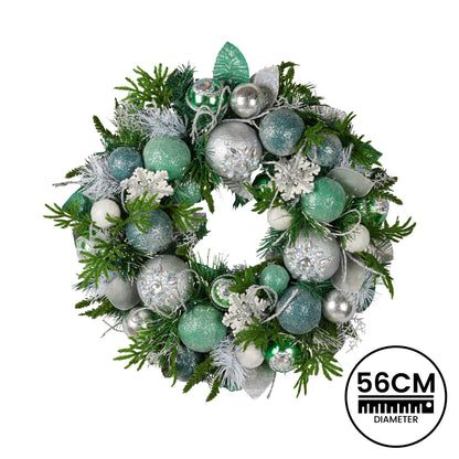 Christabelle Mint Luxe Christmas Wreath - 56cm