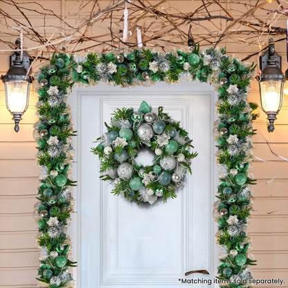Christabelle Mint Luxe Christmas Wreath - 56cm