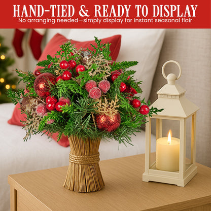 Christabelle 33cm Christmas Bouquet Berries & Baubles