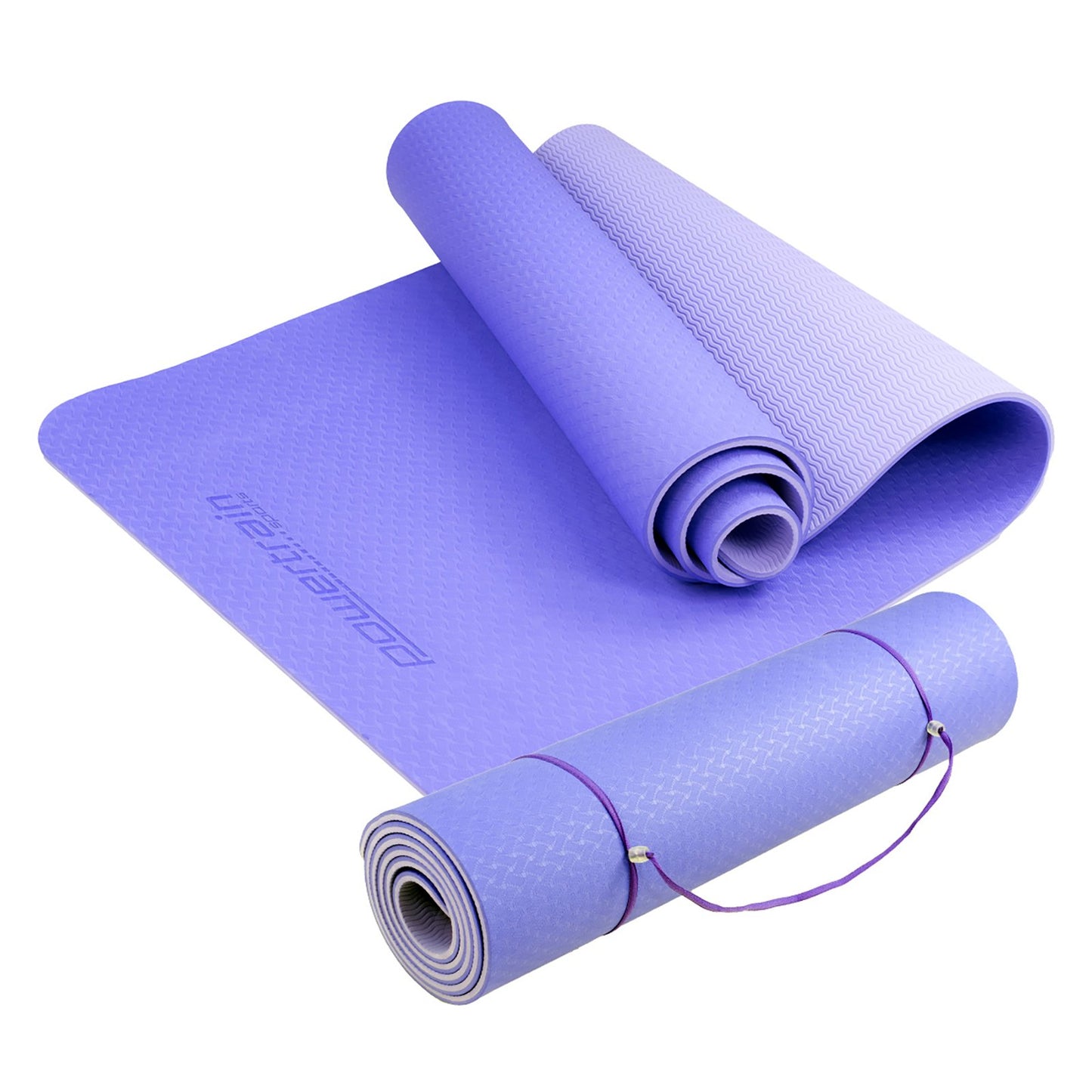 Powertrain Eco-Friendly TPE Pilates Exercise Yoga Mat 8mm Light Purple