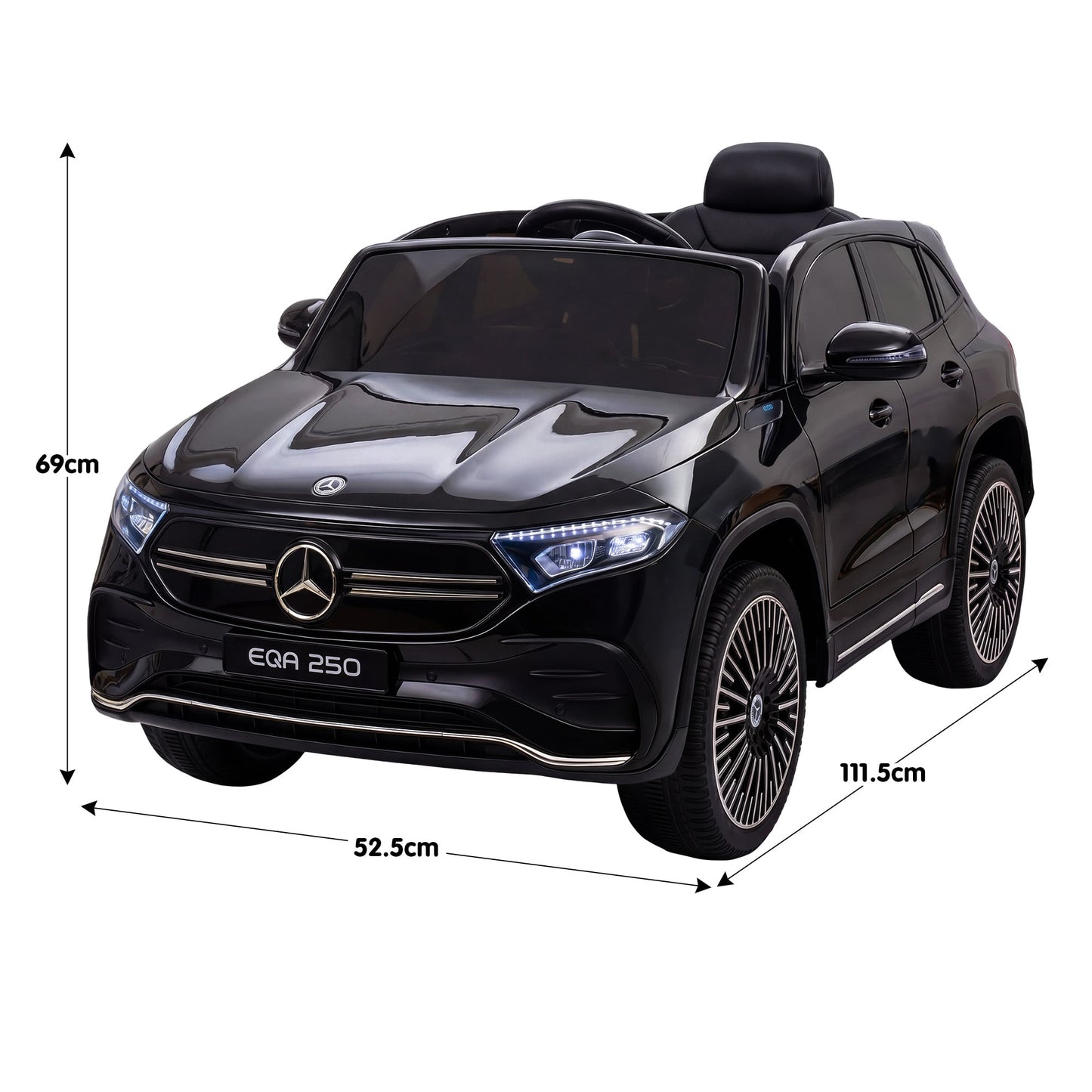 Mercedes-Benz EQA 250 Kids 12V Electric Ride-On Car with Parental Remote Control