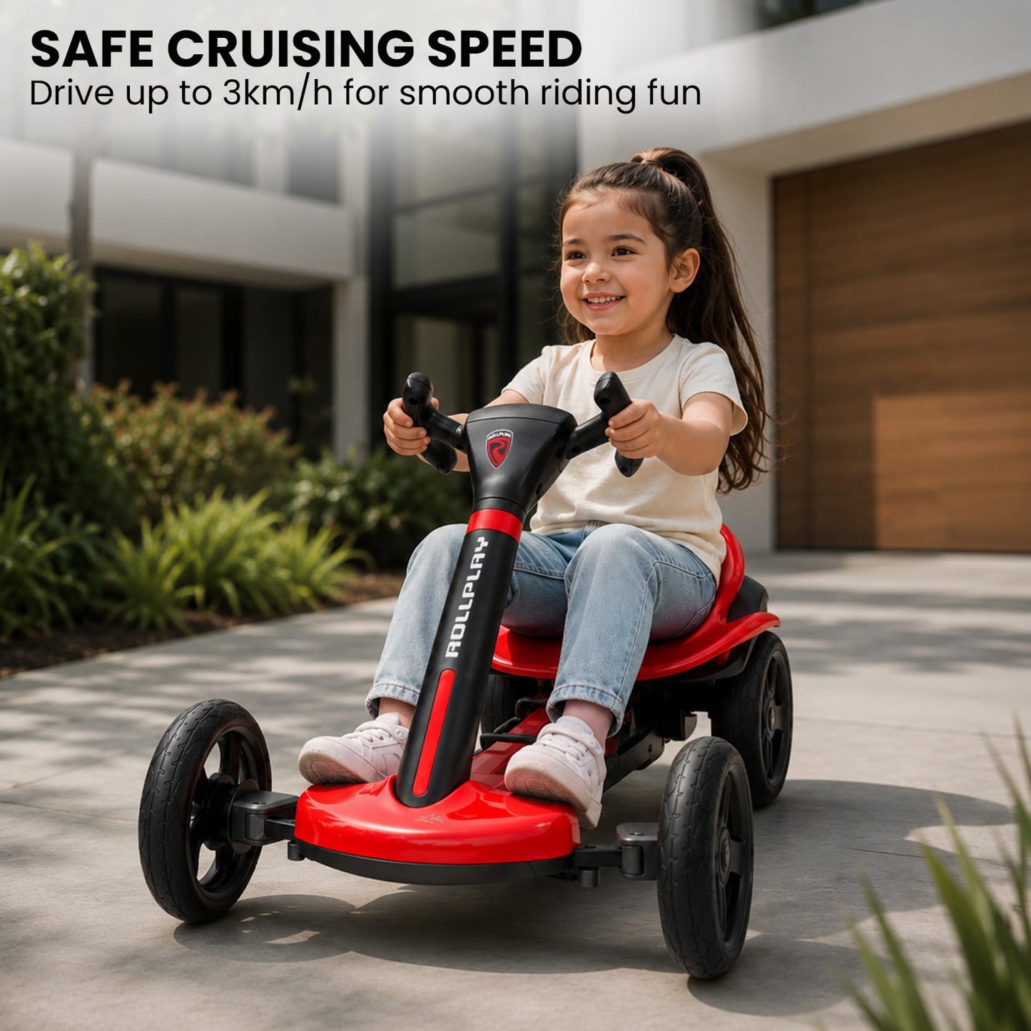 Rollplay Flex Kart 6V Electric Ride-On Foldable Kids Racing Go Kart