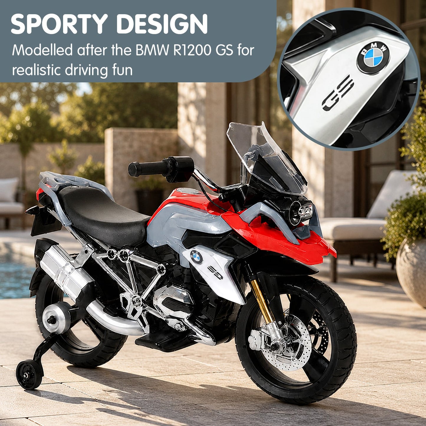 BMW R1200 GS 6V Electric Ride-On Motorcycle for Kids
