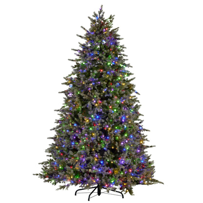 Bergen Fir 7.5ft Multicolour Pre-Lit Christmas Tree