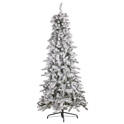 Christabelle 7.5ft Christmas Tree with Lights- Snowy Norwegian Slimline