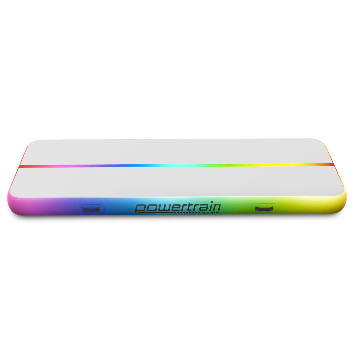 Powertrain Airtrack 20cm Thick 3m x 1m Inflatable Gymnastics Tumbling Mat Air Track - Rainbow