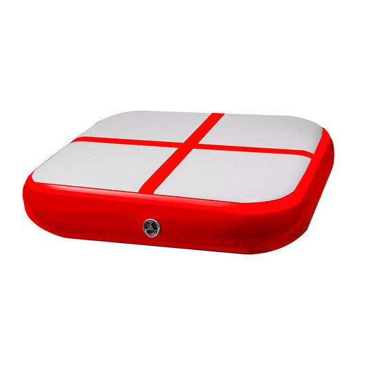Powertrain 20cm Thick 1m Airtrack Spot Square Inflatable Gymnastics Tumbling Mat Air Track - Red