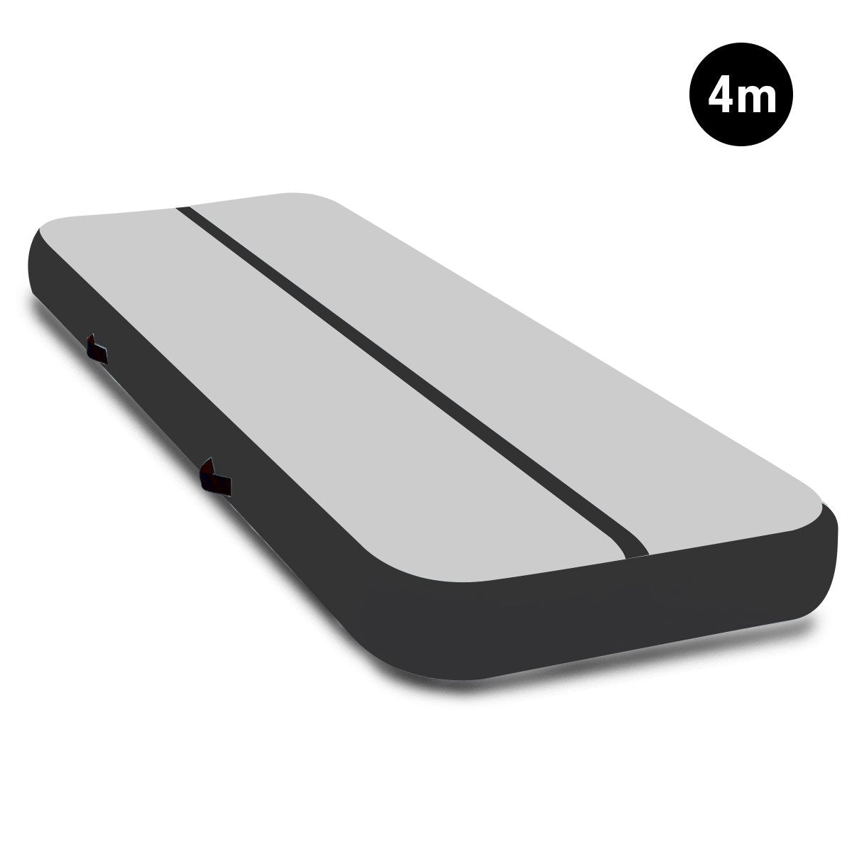 Powertrain Airtrack 20cm Thick 4m x 1m Inflatable Gymnastics Tumbling Mat Air Track - Black