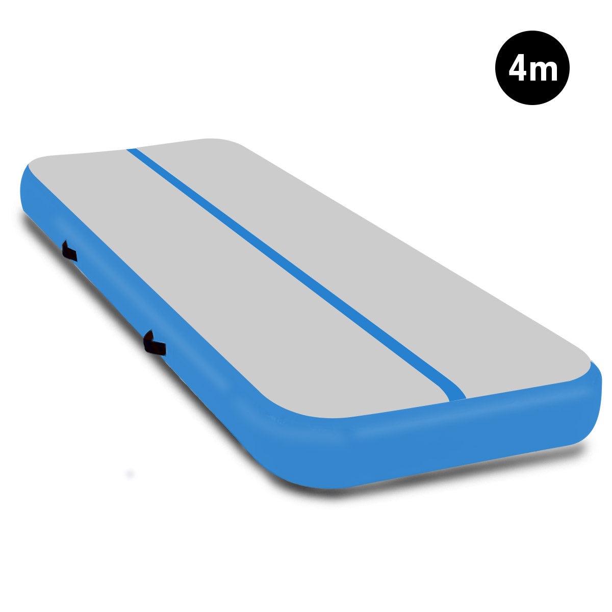 Powertrain Airtrack 20cm Thick 4m x 2m Inflatable Gymnastics Tumbling Mat Air Track - Blue