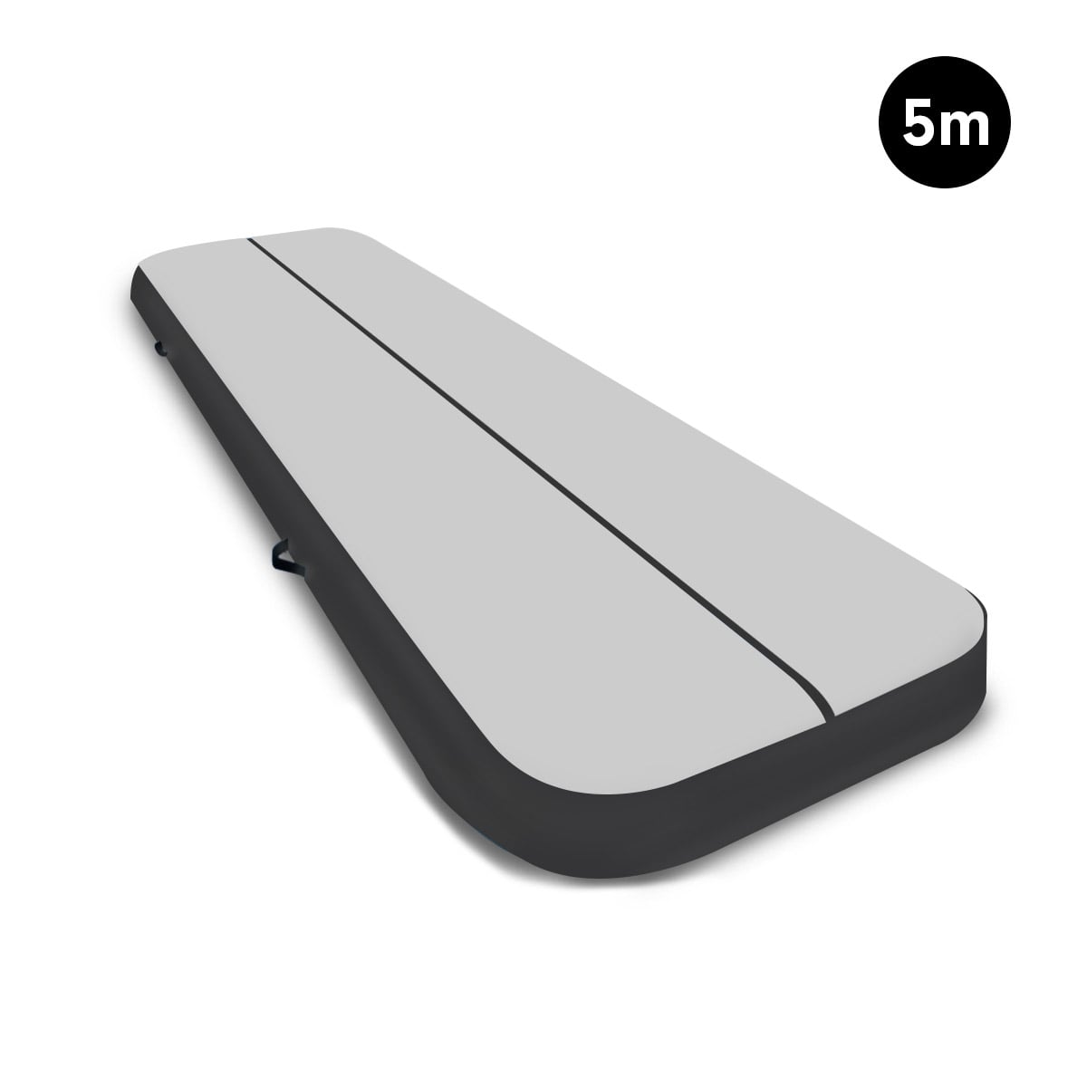 5m Airtrack Tumbling Mat Gymnastics Exercise 20cm Grey Black