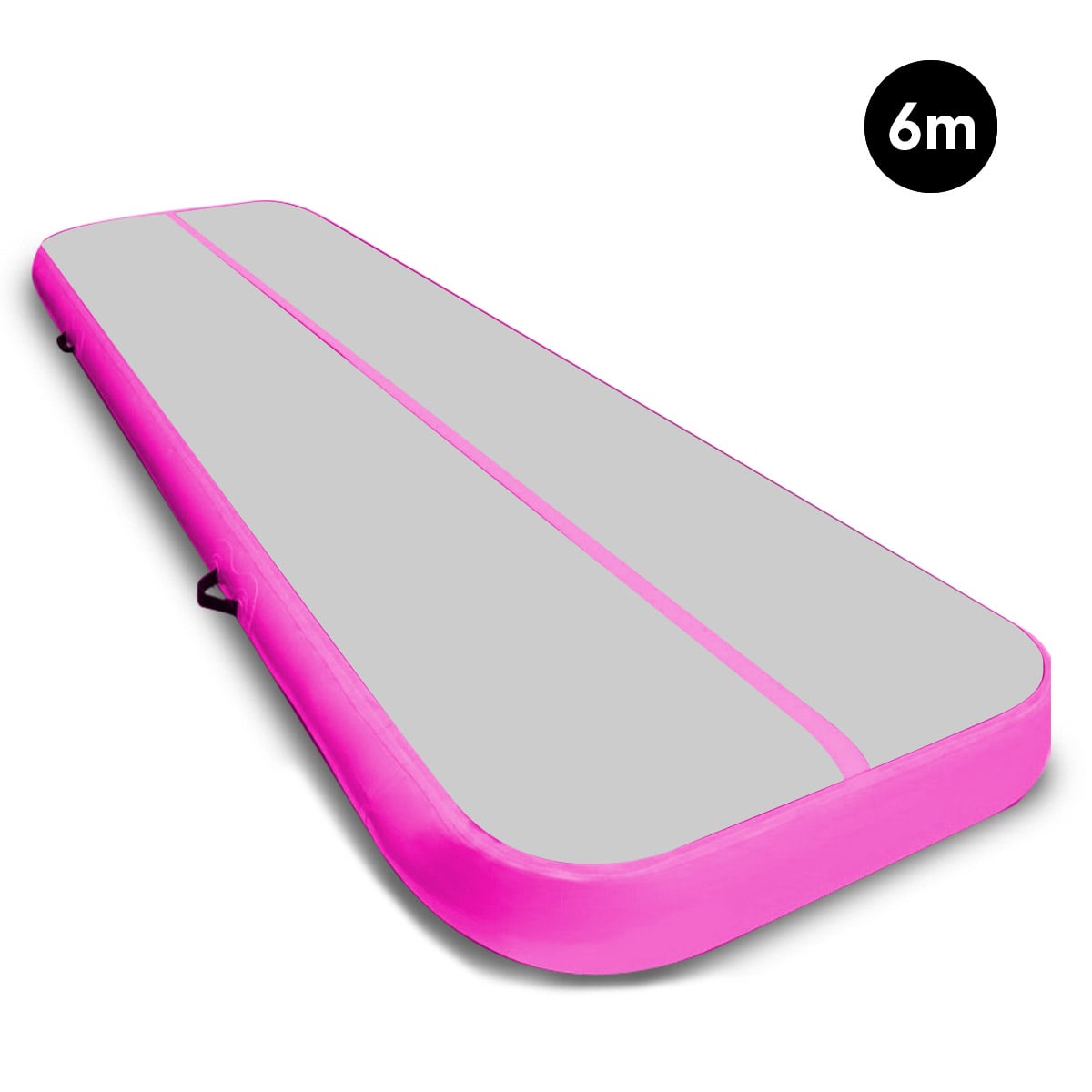 6m x 2m Air Track Tumbling Mat Gymnastics Exercise Grey Pink