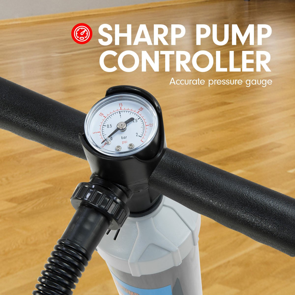 Kahuna Manual Hand SUP Pump for Air Tracks Inflatable Mattresses