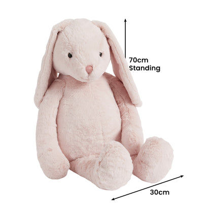 Jiggle & Giggle Extra Large Ultra-Soft Plush Bunny in Pink