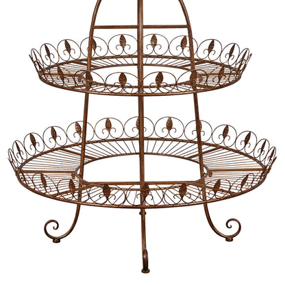 Christabelle Antique Gold 2-Tier Metal Mannequin Display Stand