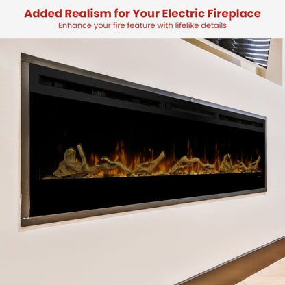 Dimplex Driftwood & River Rock Accessory Pack Kit for 74-inch Linear Fireplace