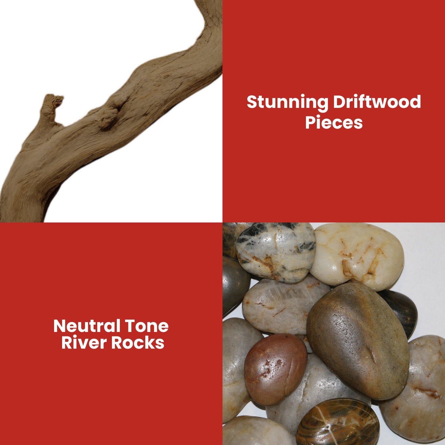 Dimplex Driftwood & River Rock Accessory Pack Kit for 74-inch Linear Fireplace