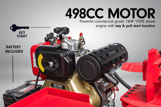 Yukon 60 Tonne Log Splitter Key Start Diesel Hydraulic 498cc Vertical and Horizontal
