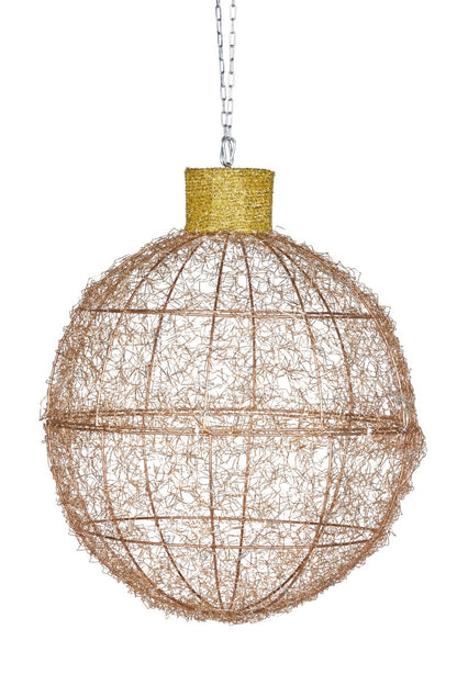 Christabelle Christmas Display Bauble with Gold Lights- Indoor/Outdoor - 50cm
