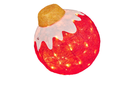 Christabelle Christmas Bauble Display with Lights- Red Indoor/Outdoor 50cm