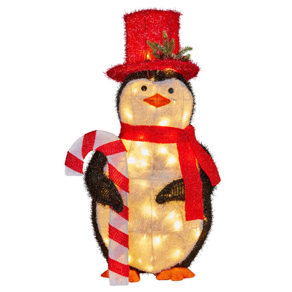 Christabelle 80cm Christmas Penguin Display with LED Lights Indoor Outdoor Decoration