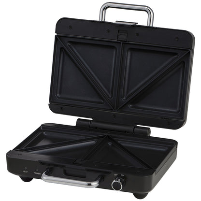 Morphy Richards MREMP4TNM Titanium 900W Multipress Jaffle Panini Waffle Pie 4 Plates Non-Stick Press Sandwich Maker