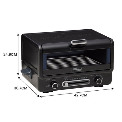 Morphy Richards MRMPO12T 2000W Electric Oven 12L Multi-Function Countertop Oven for Baking, Roasting, Grilling, Frying, Stewing & Barbeque